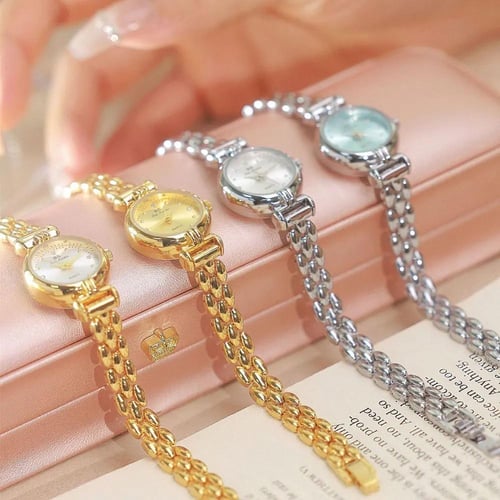 ساعات نسائية أنيقة بسيطة ماركة فاخرة سوار معصم ذهب...