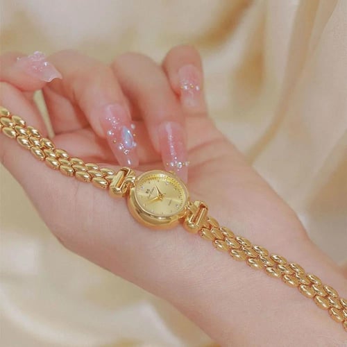 ساعات نسائية أنيقة بسيطة ماركة فاخرة سوار معصم ذهب...