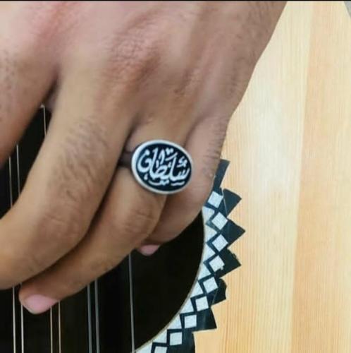 خاتم لمسة يد رجاليه فضه عيار 925