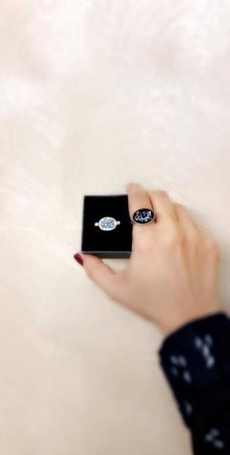 خاتم ملكي فضه عيار 925 رجالي ونسائي بالاسم فريد بج...