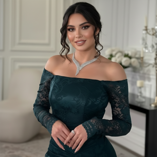 فستان سهره زمردي