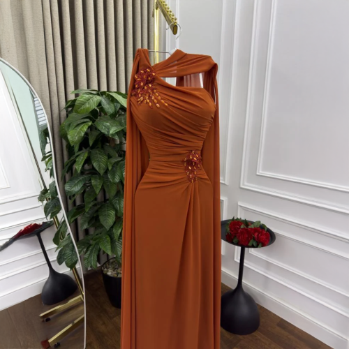 فستان سهره برتقالي محروق