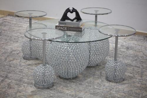 طقم طاولات كورة كرستال