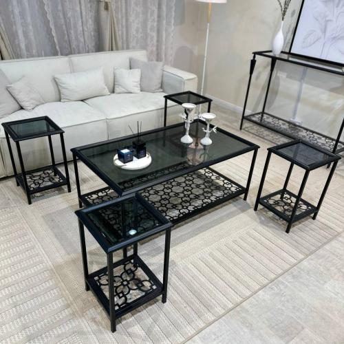 طقم طاولات ضيافة 5 قطع ليزر