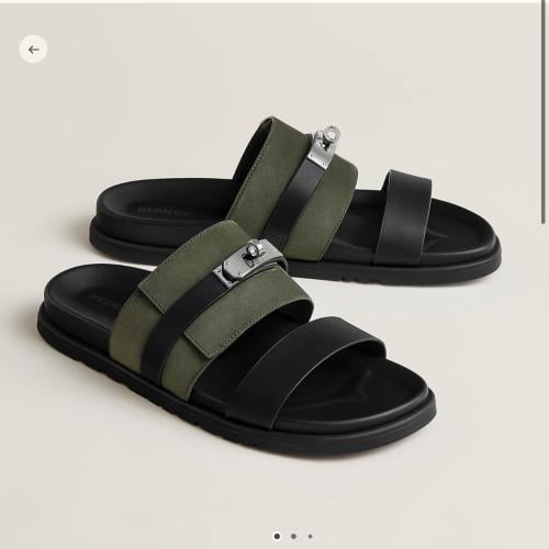 Hermes Suede Jackson Slippers
