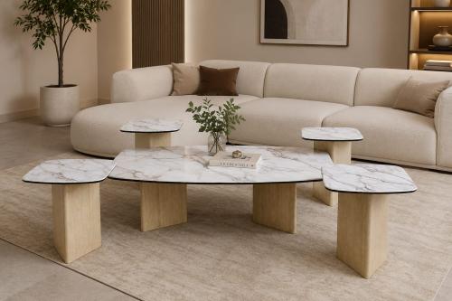 طقم طاولات مستطيل مودرن, موديل m-012