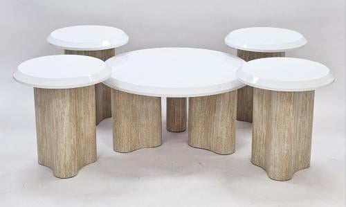 طقم طاولات ، بتصميم خشب كامل موديل 9665