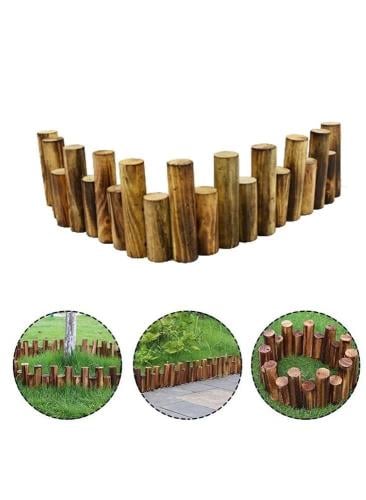سياج من الخشب لتزيين الحديقة بني 85*10*15سم