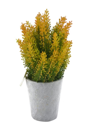 وعاء عشب صناعي ملفوف بالخيش متعدد الألوان