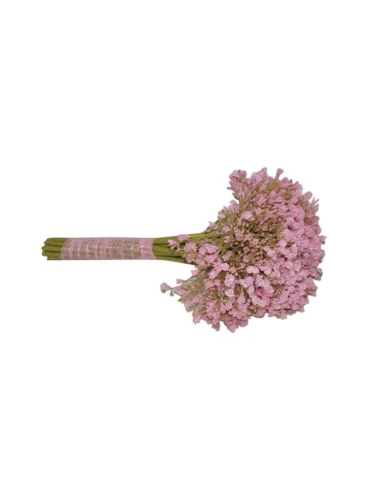 زهور صناعية للتزيين وردي/ أخضر