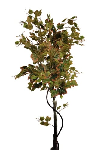 شجرة عنب صناعية بطول 160 سم بأوراق واقعية وأصيص أب...