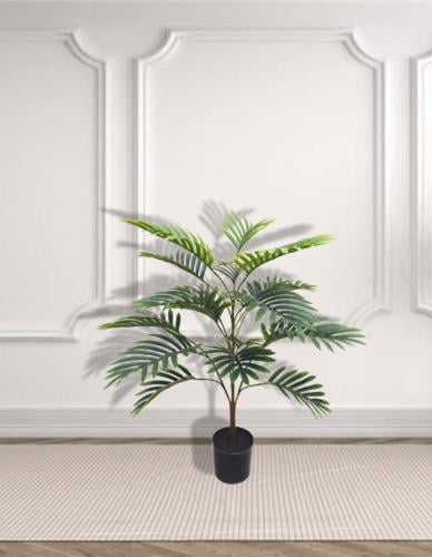 شجرة صناعية محاكاة لشجرة النخيل الطبيعي بمركن أسود...