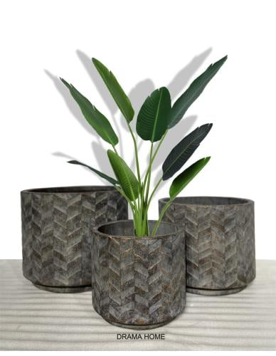 طقم أحواض "سهام الأناقة" باللون الرمادي - طقم من 3...