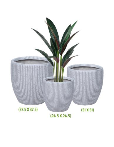 طقم أحواض "الخطوط العمودية باللون الابيض"