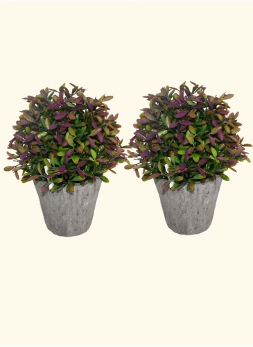 نبات صناعي مع أصيص من قطعتين متعدد الالوان