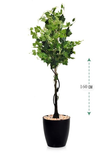 شجرة عنب صناعية بطول 160 سم بأوراق واقعية وأصيص أب...