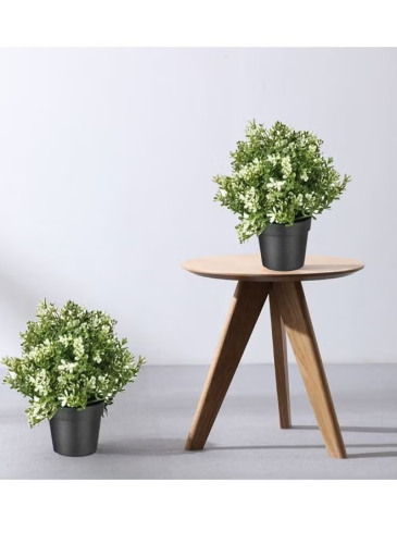 قطعتين من نبات اصطناعي في أصيص متعدد الألوان 22سم