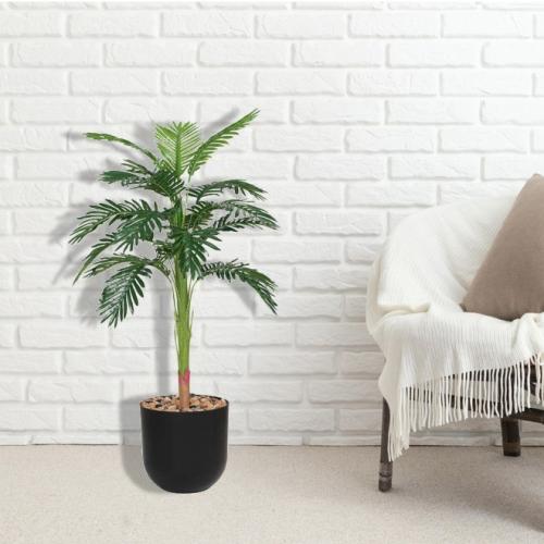 اشجار صناعية شجرة نخل بمركن بلاستيك أسطواني 130سم