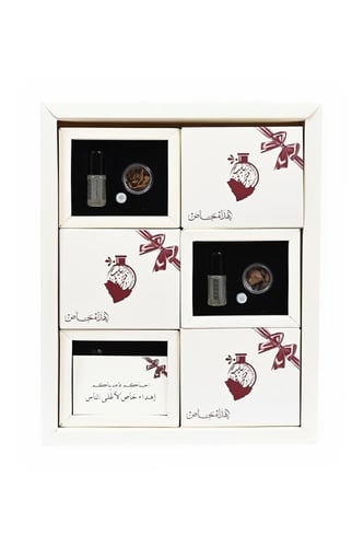 توزيعات مسك العود¹² + مروكي¹² + 12 كيس للأهداء