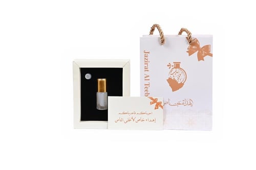 توزيعات مسك العروس 12 عبوة + 12 كيس للأهداء