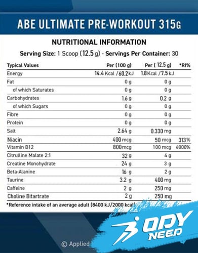 أبلايد نيوترشن إيه بي إي بري-وورك آوت