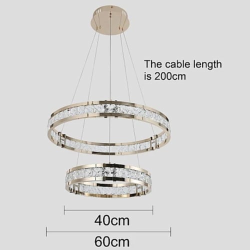 نجف مودرن 300*900 ذهبي لون الانارة 3اضاءات
