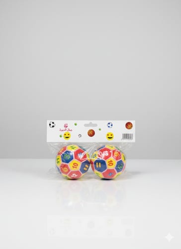 A set of sponge balls consisting of two pieces