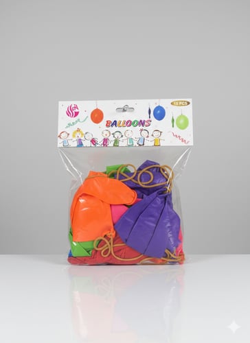 Economical balloon pack (70 pieces) with size L ru...