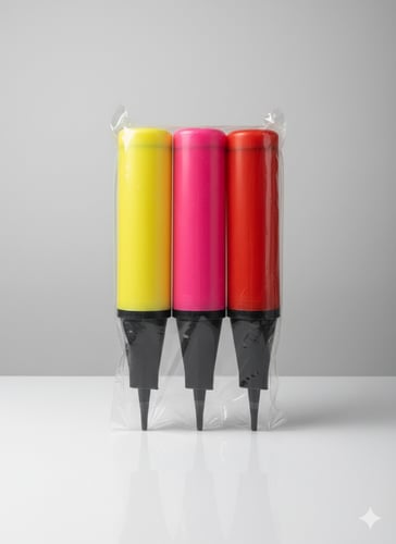 Handheld balloon pump consisting of 3 pieces in di...