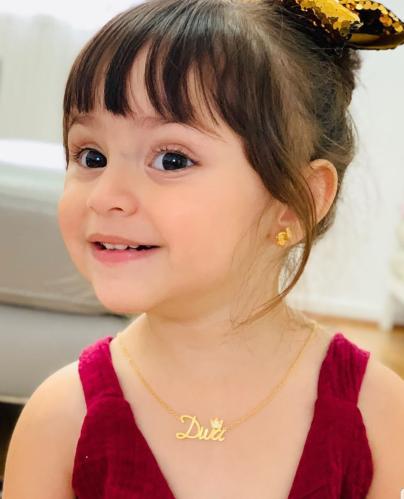 A necklace with a royal crown