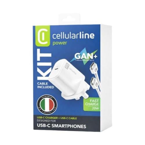 سيلولارلاين شاحن جداري USB-C بقوة 20 واط شحن سريع...