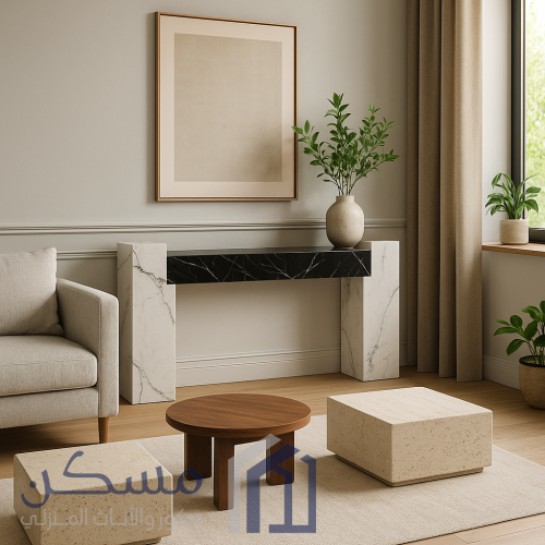 طاولة مدخل كونسول بديل الرخام
