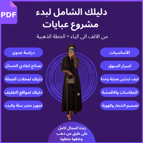 خطة تسويقية ودراسة لمشروع العبايات من الالف للياء