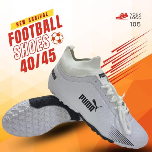 حذاء رجالي كرة قدم من ماركة بوما Puma باللون الأبي...