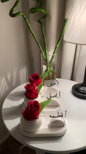 طقم هديه بالاكريلك بالاسم مع ورد او مبخره