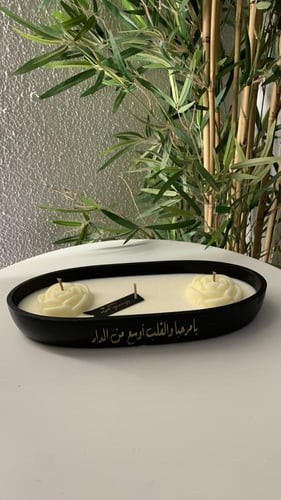 شمعة شكل بيضاوي