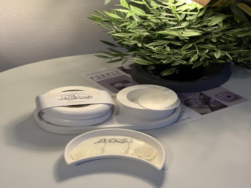 مبخره ناعمه مع صحن وشمعه