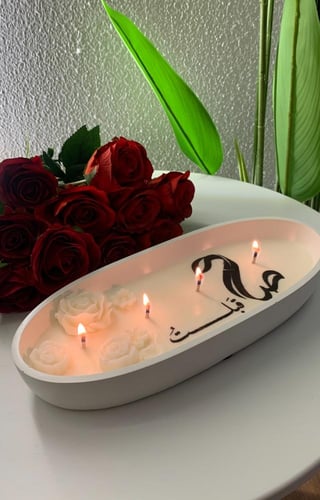 شمعة شكل بيضاوي