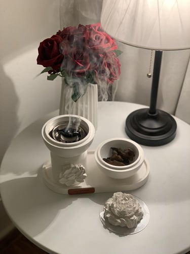 طقم مبخره بالصحن وعلبه البخور