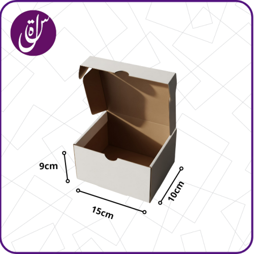 كرتون هدايا ابيض 15×10×9 سم
