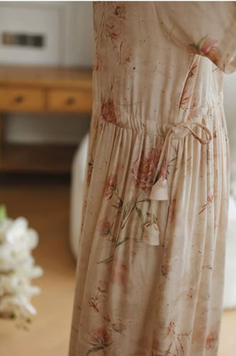 قميص الزهور الخريفية الأنيقة من قماش الفيسكوز البا...