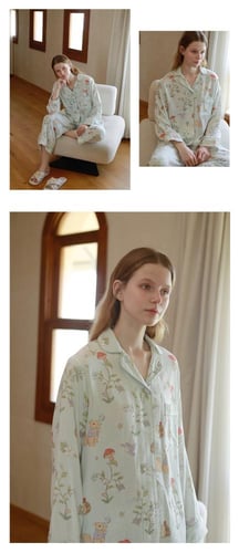 بيجامة البجعة والحيوانات اللطيفة بتفاصيل أنيقة