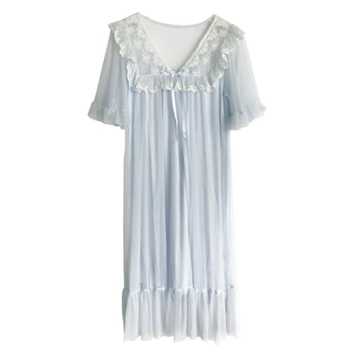 قميص من التل والدانتيل الفرنسي بتصميم فاخر وأنيق-أ...