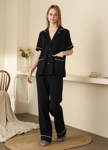 بيجاما القطن الأنثوية بتصميم راقي وأنيق