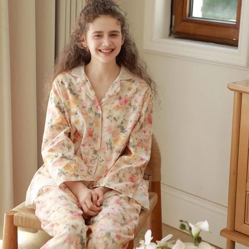 بيجاما من القطن الطبيعي 100% بتفاصيل أنثوية