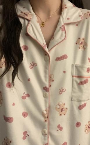 بيجاما الدبدوب الكيوت مع طبعات أنثوية