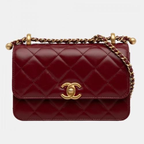 Chanel Calfskin Burgundy