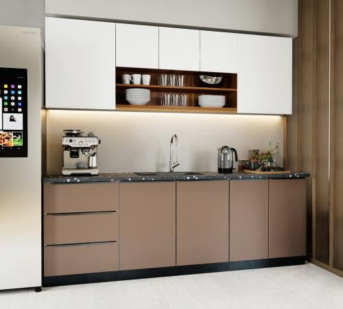 A ready kitchen unit with a coffee corner