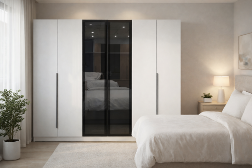 Elegant modern white wardrobe | Masar Home