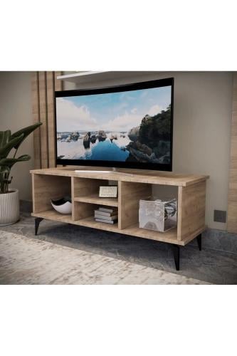 Modern TV table with storage spaces